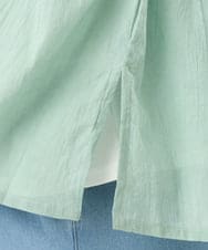 OLBFD03089 eur3(エウルキューブ) 【大きいサイズ】ピンタックコットンブラウス ライトブルー