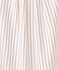 OLBFD23089 eur3(エウルキューブ) 【WEB先行販売】【大きいサイズ/11号サイズあり】フレアハーフスリーブブラウス アイボリー(ストライプ）