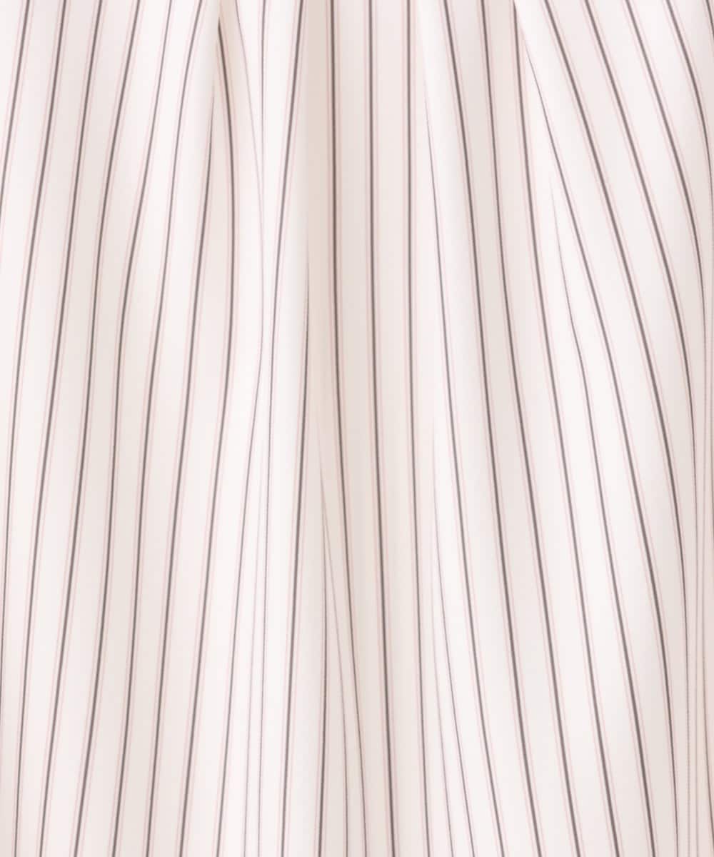 OLBFD23089 eur3(エウルキューブ) 【WEB先行販売】【大きいサイズ/11号サイズあり】フレアハーフスリーブブラウス アイボリー(ストライプ）