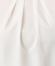 OLBFD23089 eur3(エウルキューブ) 【WEB先行販売】【大きいサイズ/11号サイズあり】フレアハーフスリーブブラウス ホワイト(無地）