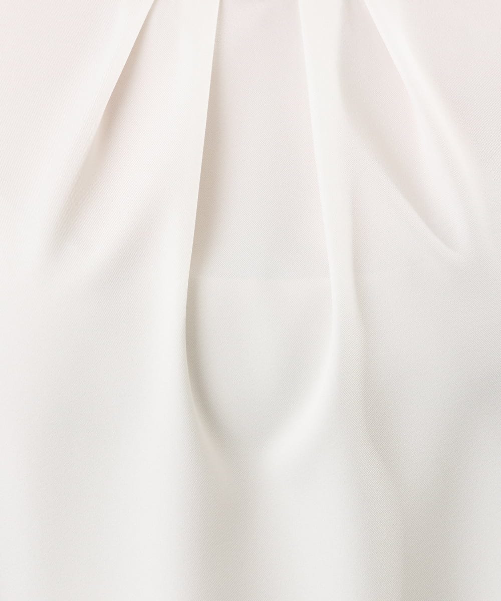 OLBFD23089 eur3(エウルキューブ) 【WEB先行販売】【大きいサイズ/11号サイズあり】フレアハーフスリーブブラウス ホワイト(無地）