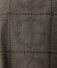 OLBFD24099 eur3(エウルキューブ) 【WEB先行販売】【大きいサイズ】エンブロイダリーブラウス ダークグレー