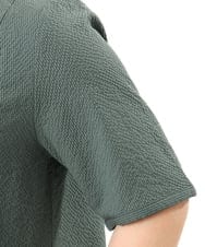 OLBFD25099 eur3(エウルキューブ) 【大きいサイズ】ぽこぽこフレアブラウス グリーン