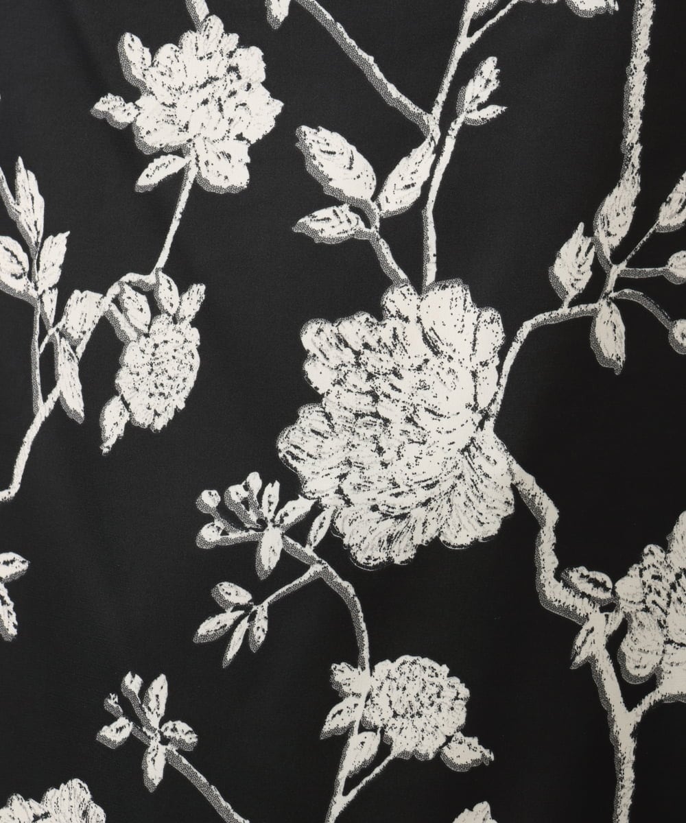 OLBFD27089 eur3(エウルキューブ) 【WEB先行販売】【大きいサイズ】スカーフプリントブラウス ブラック