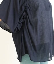OLBFP12080 eur3(エウルキューブ) 【大きいサイズ/11号サイズあり】ドロストディティールポンチョブラウス ネイビー(57)