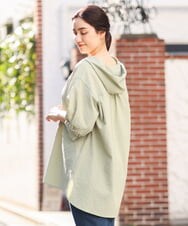OLBFS12090 eur3(エウルキューブ) 【大きいサイズ】パフスリーブフーディブラウス カーキ(36)