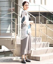 OLBFS16070 eur3(エウルキューブ) 【大きいサイズ/2点セット】シアーシャツアンサンブル グリーン(35)