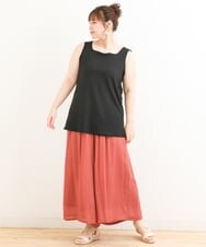 OLBFS16070 eur3(エウルキューブ) 【大きいサイズ/2点セット】シアーシャツアンサンブル ライトグレー(91)