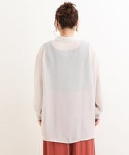 OLBFS16070 eur3(エウルキューブ) 【大きいサイズ/2点セット】シアーシャツアンサンブル ライトグレー(91)