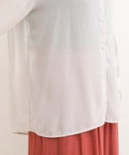 OLBFS16070 eur3(エウルキューブ) 【大きいサイズ/2点セット】シアーシャツアンサンブル ライトグレー(91)