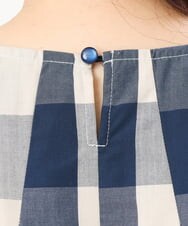 OLBFS19090 eur3(エウルキューブ) 【大きいサイズ】ブロックチェックチュニック ネイビー(57)