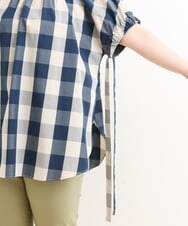 OLBFS19090 eur3(エウルキューブ) 【大きいサイズ】ブロックチェックチュニック ネイビー(57)