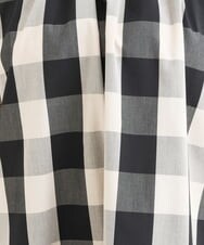 OLBFS19090 eur3(エウルキューブ) 【大きいサイズ】ブロックチェックチュニック ブラック(94)