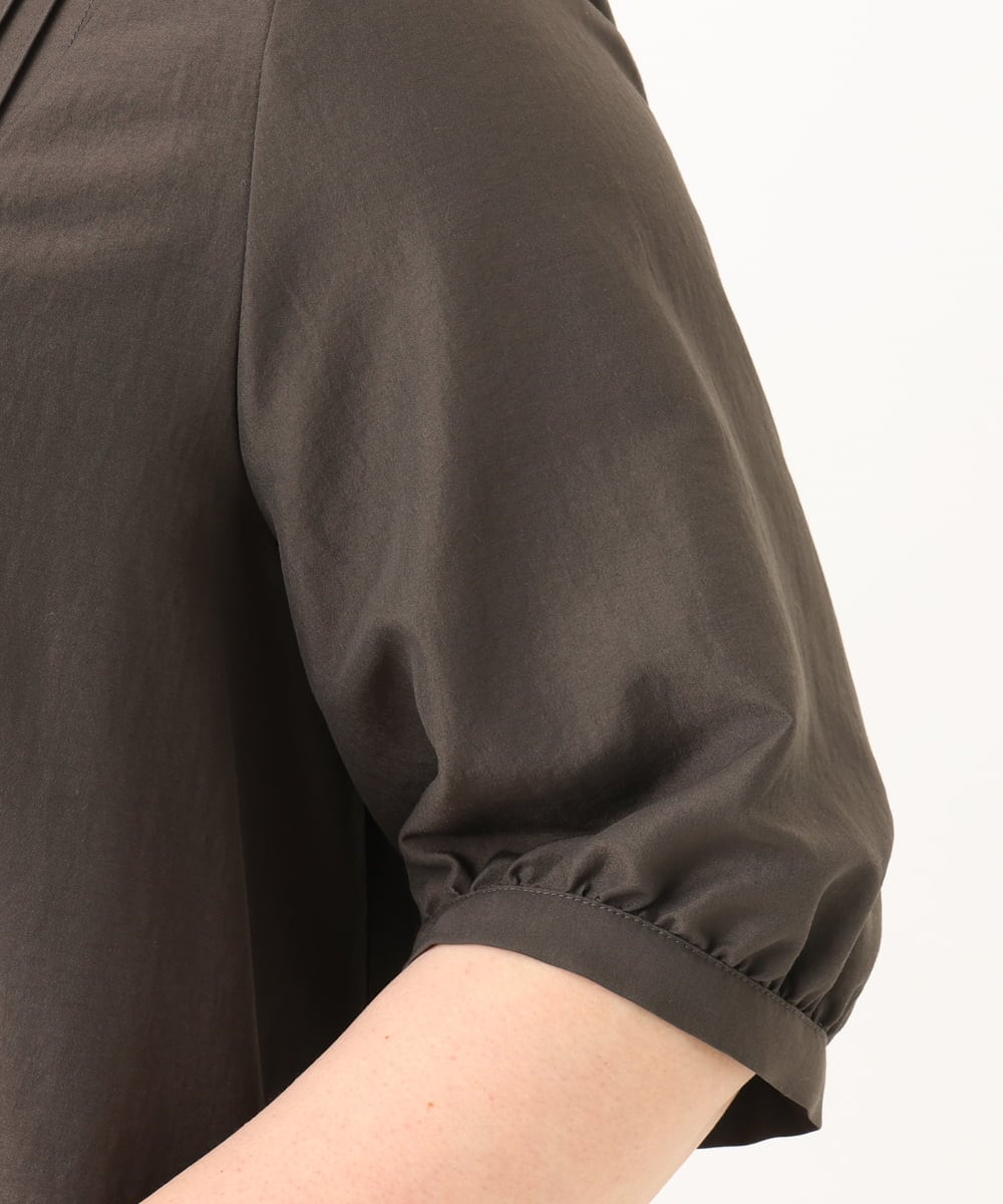 OLBGA19089 eur3(エウルキューブ) 【WEB先行販売】【大きいサイズ/a.v.v×eur3】ピンタックブラウス ダークグレー(93)