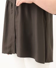 OLBGA19089 eur3(エウルキューブ) 【WEB先行販売】【大きいサイズ/a.v.v×eur3】ピンタックブラウス ダークグレー(93)