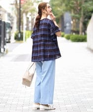 OLBGA32089 eur3(エウルキューブ) 【大きいサイズ】ペプラムブラウス ダークブラウン(87)