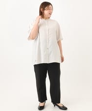 OLBGA34099 eur3(エウルキューブ) 【大きいサイズ】ヴィンテージポプリンブラウス アイボリー(80)