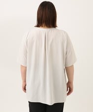 OLBGA34099 eur3(エウルキューブ) 【大きいサイズ】ヴィンテージポプリンブラウス アイボリー(80)
