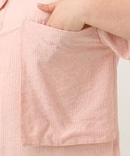 OLBGA40099 eur3(エウルキューブ) 【WEB先行販売】【大きいサイズ/soso×eur3】バンドカラーシャツタンクトップセット ライトピンク(01)