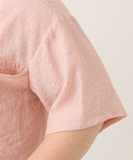 OLBGA40099 eur3(エウルキューブ) 【WEB先行販売】【大きいサイズ/soso×eur3】バンドカラーシャツタンクトップセット ライトピンク(01)