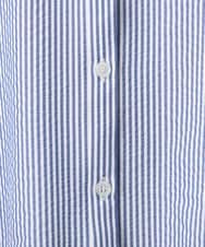 OLBGD26099 eur3(エウルキューブ) 【WEB先行販売】【大きいサイズ】サッカーストライプブラウス ブルー