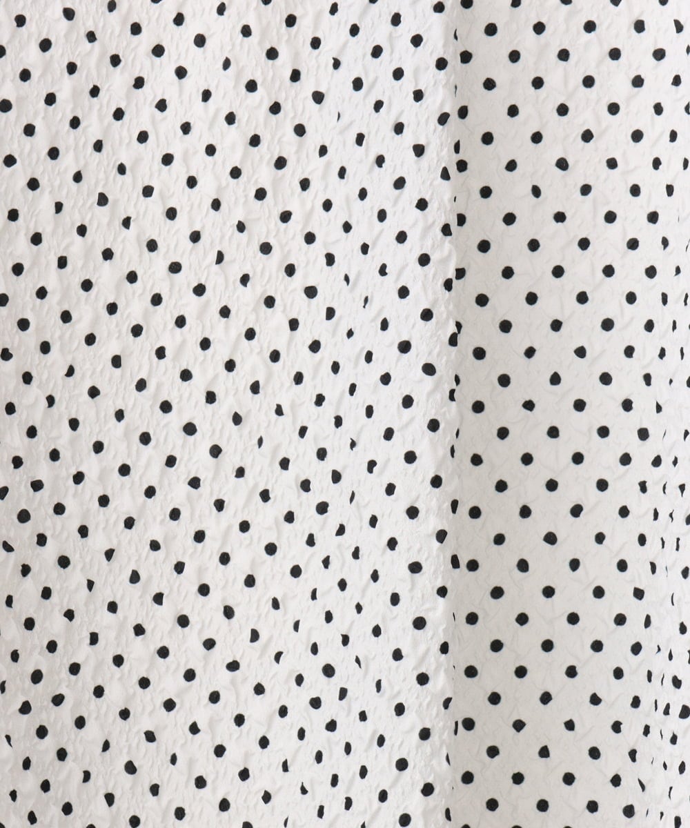 OLBGD28089 eur3(エウルキューブ) 【WEB先行販売】【大きいサイズ】エンボスドットブラウス ライトグレー