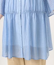 OLBGD33099 eur3(エウルキューブ) 【WEB先行販売】【大きいサイズ】シア―ストライプブラウス ブルー
