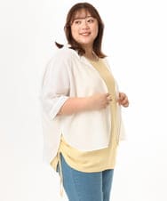 OLBGD37079 eur3(エウルキューブ) 【大きいサイズ】サイドストリングタンクトップ ライトイエロー