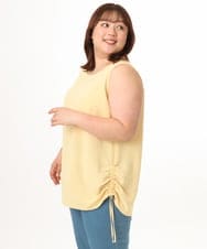 OLBGD37079 eur3(エウルキューブ) 【大きいサイズ】サイドストリングタンクトップ ライトイエロー