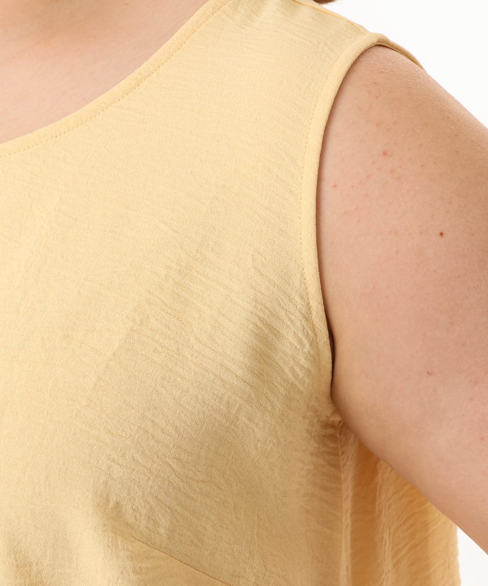 OLBGD37079 eur3(エウルキューブ) 【大きいサイズ】サイドストリングタンクトップ ライトイエロー