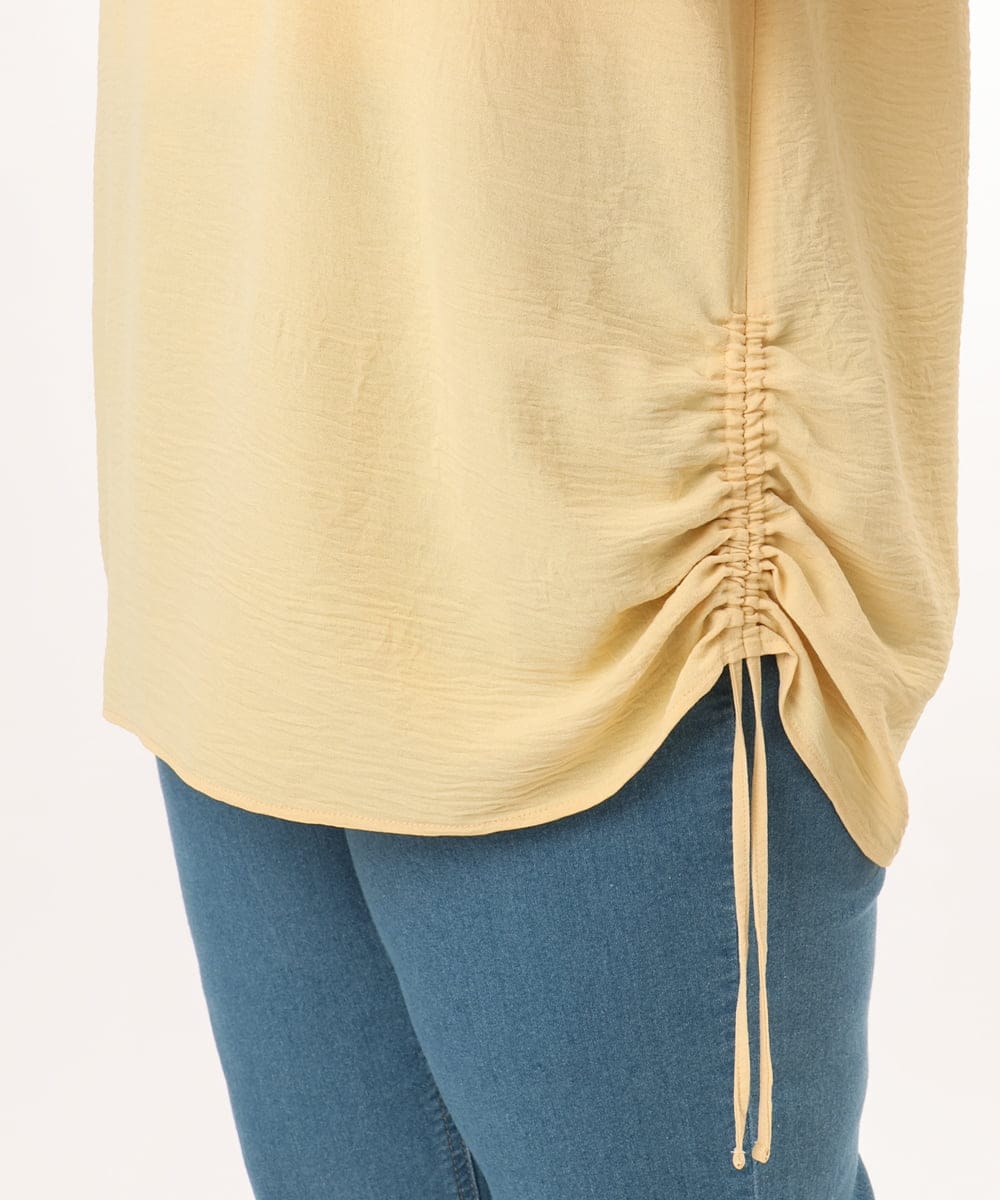 OLBGD37079 eur3(エウルキューブ) 【大きいサイズ】サイドストリングタンクトップ ライトイエロー