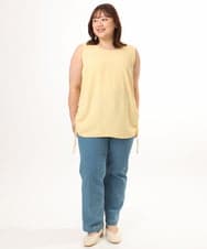 OLBGD37079 eur3(エウルキューブ) 【大きいサイズ】サイドストリングタンクトップ ライトイエロー