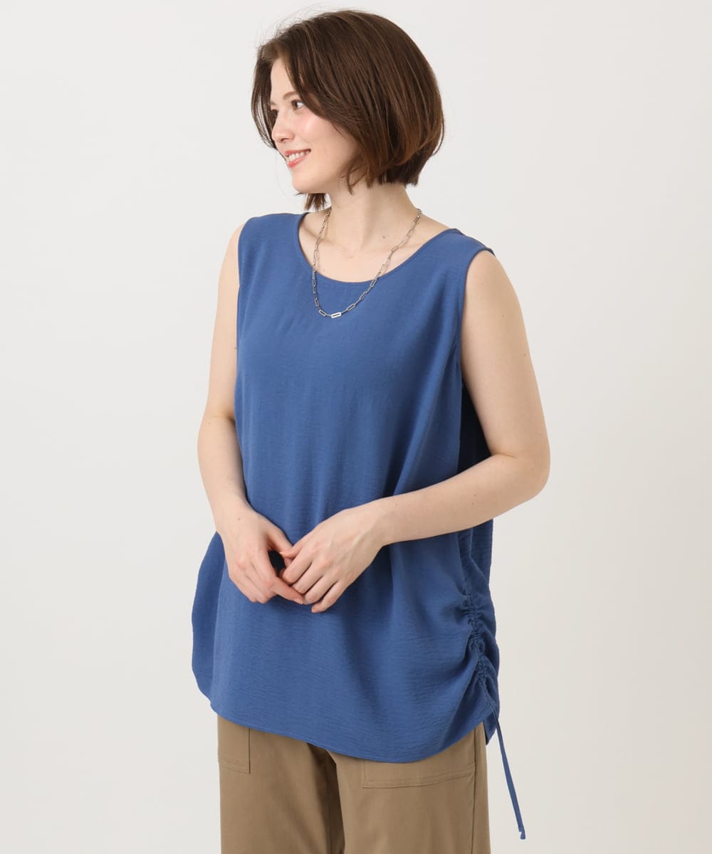 OLBGD37079 eur3(エウルキューブ) 【大きいサイズ】サイドストリングタンクトップ ブルー
