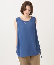 OLBGD37079 eur3(エウルキューブ) 【大きいサイズ】サイドストリングタンクトップ ブルー