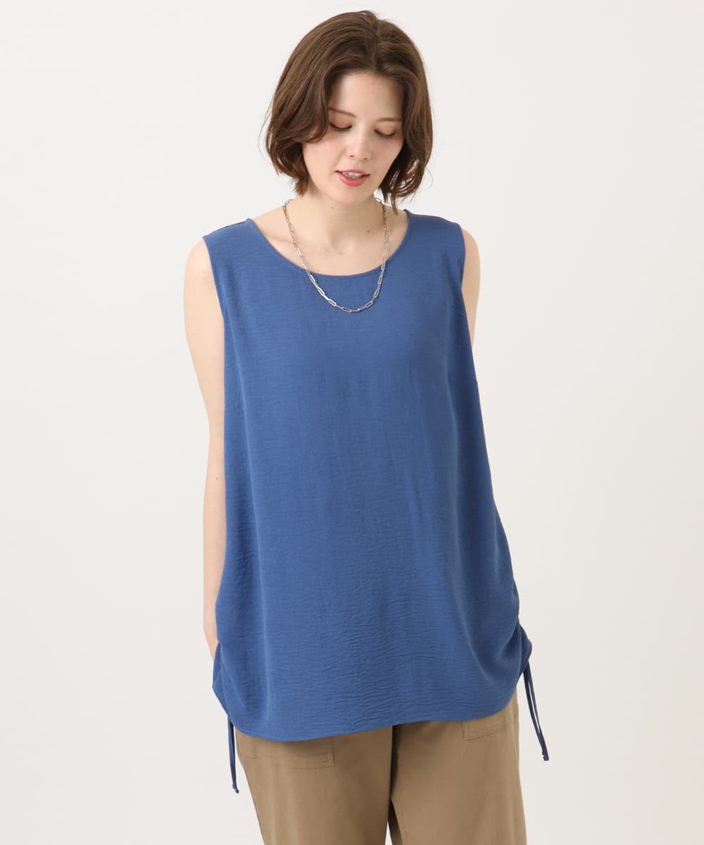OLBGD37079 eur3(エウルキューブ) 【大きいサイズ】サイドストリングタンクトップ ブルー