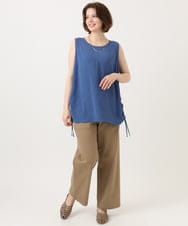 OLBGD37079 eur3(エウルキューブ) 【大きいサイズ】サイドストリングタンクトップ ブルー