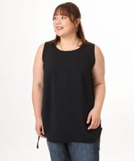 OLBGD37079 eur3(エウルキューブ) 【大きいサイズ】サイドストリングタンクトップ ブラック