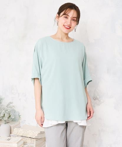 OLBGD40079 eur3 【WEB先行販売】【大きいサイズ】ポーラバックタックブラウス