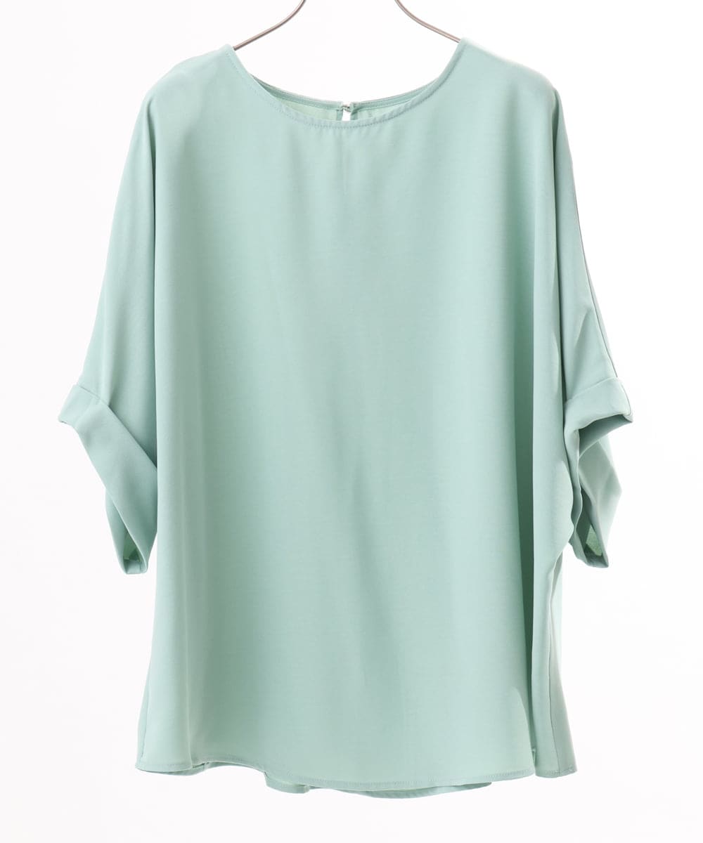 OLBGD40079 eur3(エウルキューブ) 【WEB先行販売】【大きいサイズ】ポーラバックタックブラウス ライトグリーン