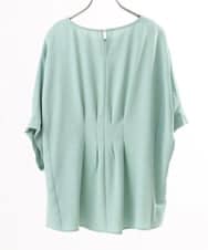 OLBGD40079 eur3(エウルキューブ) 【WEB先行販売】【大きいサイズ】ポーラバックタックブラウス ライトグリーン