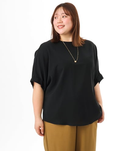 OLBGD40079 eur3 【WEB先行販売】【大きいサイズ】ポーラバックタックブラウス