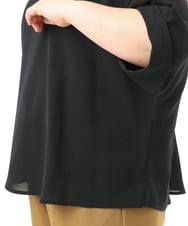 OLBGD40079 eur3(エウルキューブ) 【WEB先行販売】【大きいサイズ】ポーラバックタックブラウス ブラック