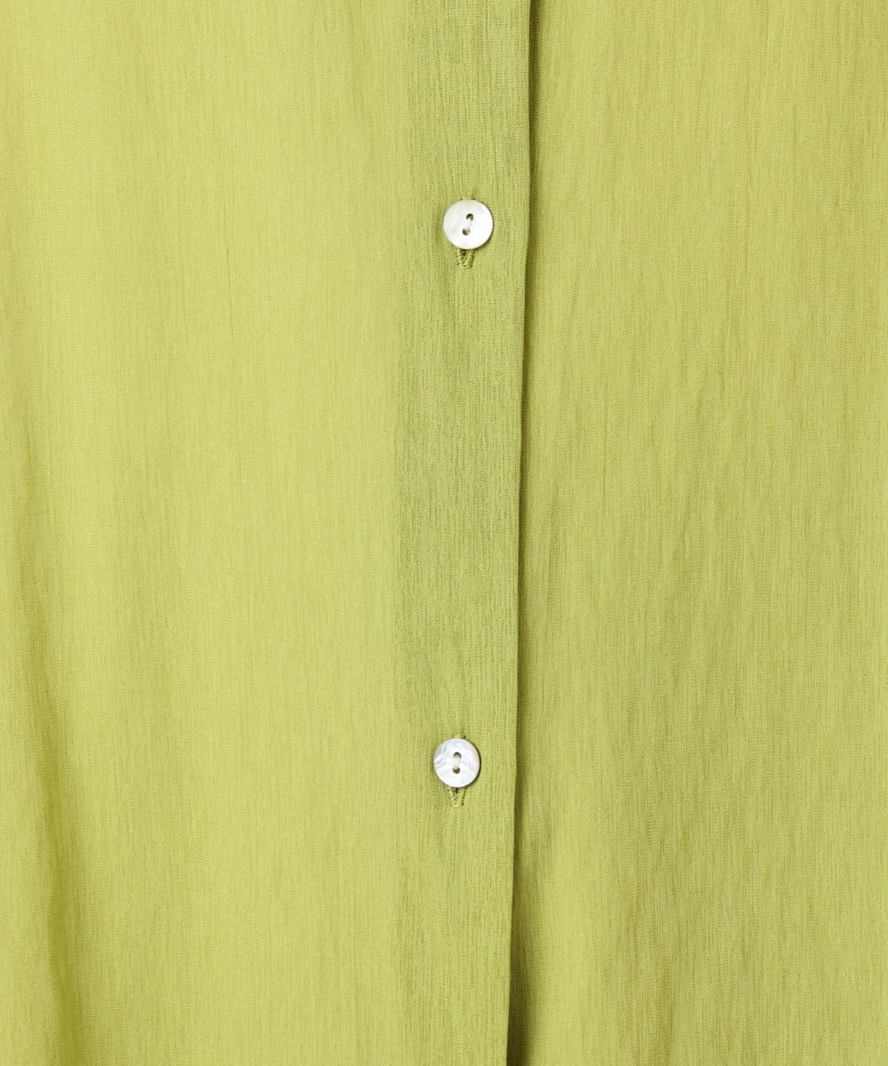 OLBGD44099 eur3(エウルキューブ) 【大きいサイズ】シャーリングシア―ブラウス ライトグリーン