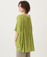 OLBGD44099 eur3(エウルキューブ) 【大きいサイズ】シャーリングシア―ブラウス ライトグリーン