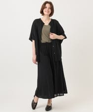 OLBGD44099 eur3(エウルキューブ) 【大きいサイズ】シャーリングシア―ブラウス ブラック