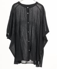 OLBGD44099 eur3(エウルキューブ) 【大きいサイズ】シャーリングシア―ブラウス ブラック