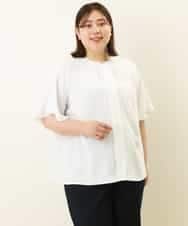 OLBGP21070 eur3(エウルキューブ) 【大きいサイズ/11号サイズあり/セットアップ対応】2Wayドライタッチブラウス アイボリー(80)