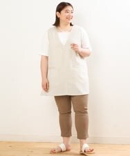 OLBGS36090 eur3(エウルキューブ) 【大きいサイズ/2点セット】ツイードベストセット アイボリー(80)