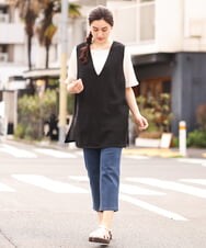 OLBGS36090 eur3(エウルキューブ) 【大きいサイズ/2点セット】ツイードベストセット ブラック(94)