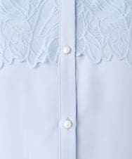 OLBGV30079 eur3(エウルキューブ) 【大きいサイズ】スカラップレースブラウス ライトブルー(50)